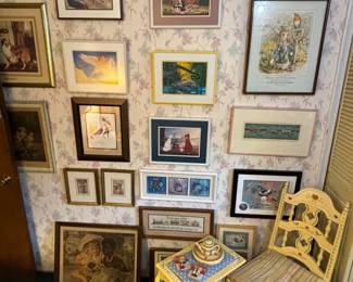 Many vintage Walt Disney artwork