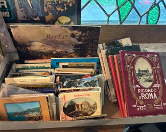 Antique post cards and snap shots