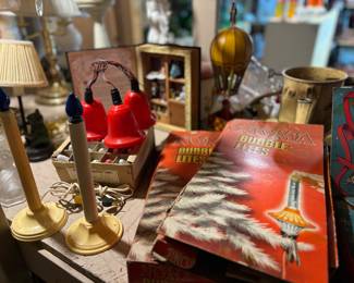 Vintage Noma bubble Christmas lights and other vintage Christmas 