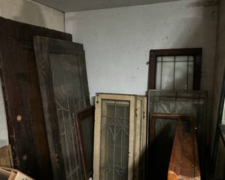 Leaded glass windows, doors, and panels 