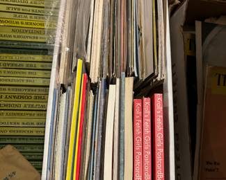 Risque and fetish books and post cards, pin up girls