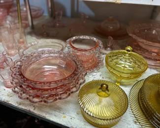 Fostoria, Anchor Hocking, various depression and mid century glass