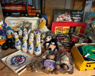 Vintage erector sets and toys