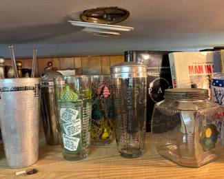 Vintage cocktail shakers 