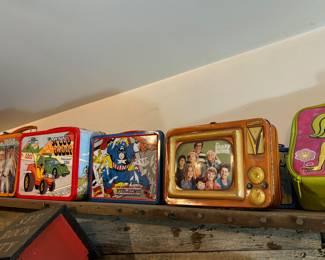 Vintage Brady Bunch, captain America, and speed buggy lunchbox 