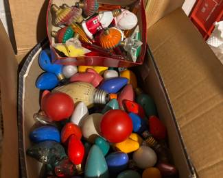 Antique Christmas light bulbs, bubble lights