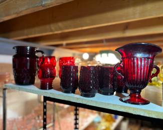 Anchor hocking ruby red glassware 