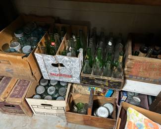 Antique canning jars and bottles