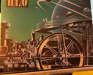 Box of vinyl records