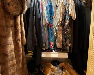 Fur coat and accessories