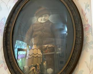 Antique oval portrait 