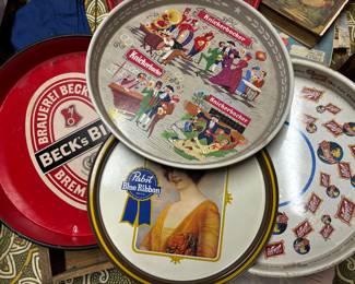 Vintage beer trays