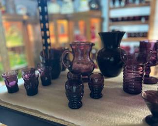 Vintage amethyst Cambridge glass