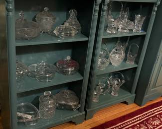 Matching vintage book case cabinets