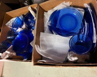 Cobalt blue dishes 