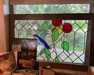 Antique stained glass window
