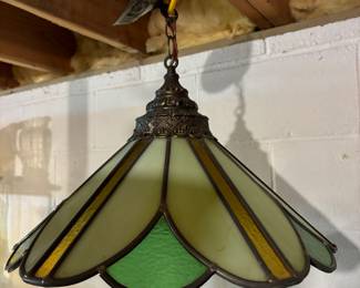Antique stained glass light fixtures