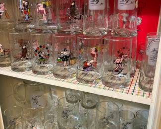 Vintage B.C. comics bowls, glasses, pitchers