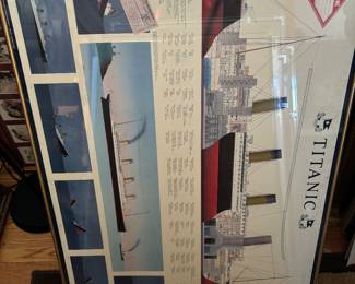 Framed Titanic art