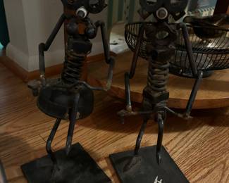 Signed vintage metal art