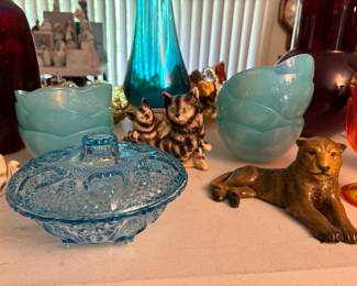 Indiana glass dish, mid century items