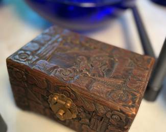 Vintage hand carved Chinese box