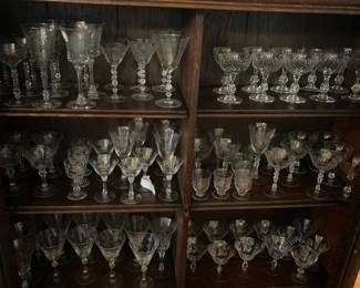 Vintage crystal stemware / glasses 