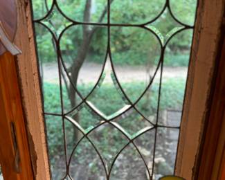 Antique leaded glass window