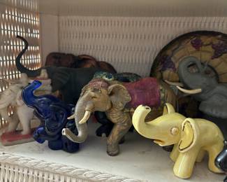 Vintage elephant figures 