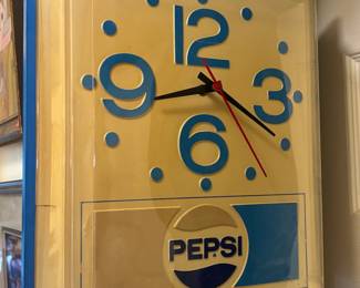 Vintage pepsi clock