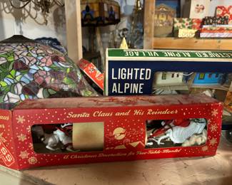 Vintage Christmas Santa sleigh