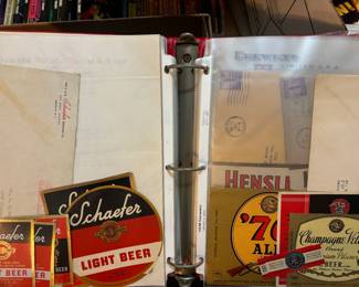 Hundreds and hundreds of vintage beer labels 