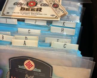 Hundreds and hundreds of vintage beer labels 