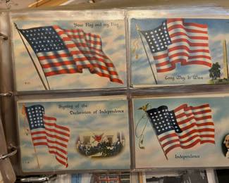 Books of antique patriotic post cards