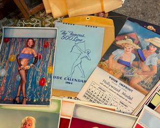 Dozens and dozens of vintage pin - up girls, calendars, photos