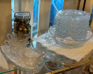 Fostoria glass, marbles