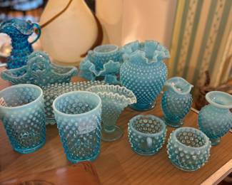 Fenton hobnail blue