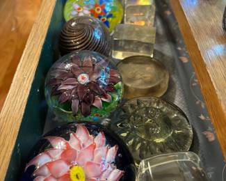 Art glass paper weights 