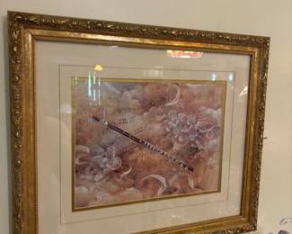 Beautiful framed and double matted musical artwork