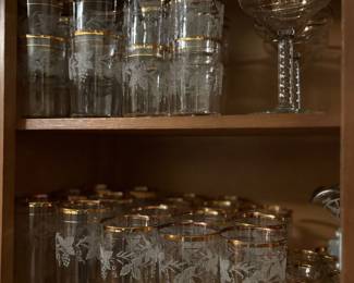 Mid century glassware