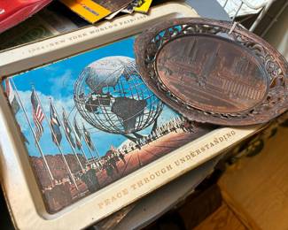 Worlds fair serving tray, plate