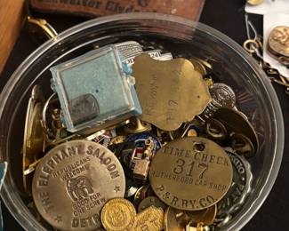 Pins, tokens, Detroit related items