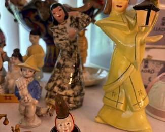 Antique mid century Chinese figurines 