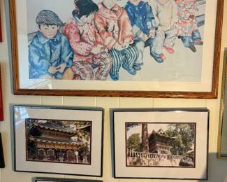 Vintage chines art (reminiscent of men on beam)