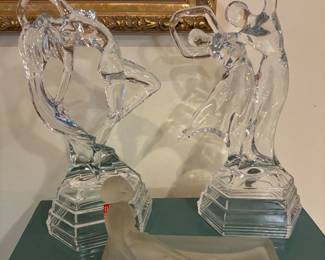 Art Deco royal crystal ballet dancers