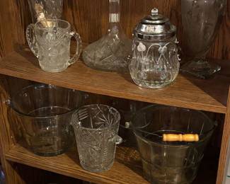 Crystal, decanters, vases