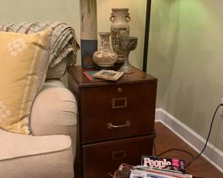 Wooden cabinet with two drawers