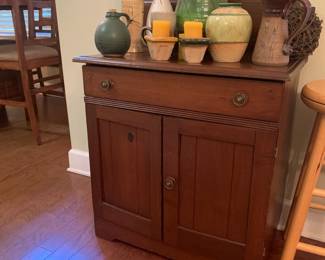Antique wash stand cabinet