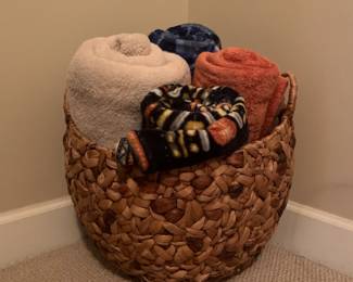 Basket and blankets