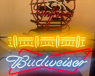 Budweiser lighted sign